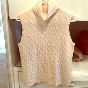 Brooks Bros sleeveless cable knit sweater